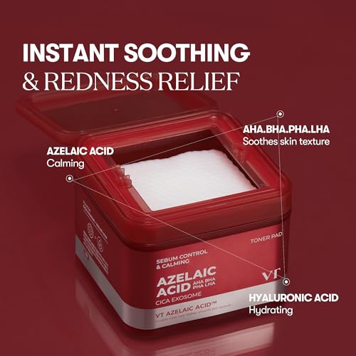 Azelaic Acid Toner Pads for Acne & Oily Skin - 60 Pack