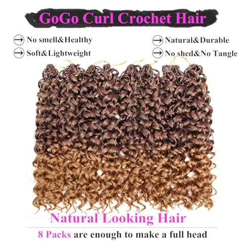 Pre Looped GoGo Curl Crochet Hair 24 Inch - 8 Packs, 33/27 Variation