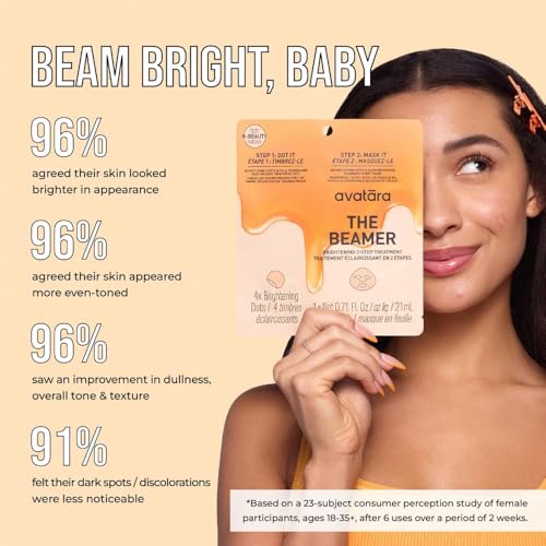 Avatara 2-Step Hydrating & Brightening Sheet Mask Set for Teens - Vegan & Fragrance-Free