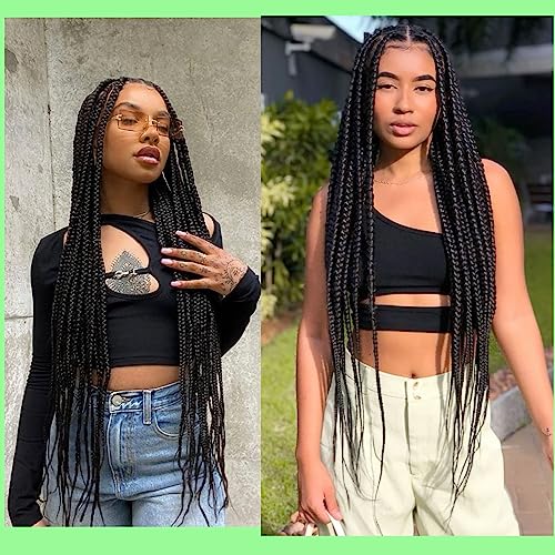 Pre-Stretched Braiding Hair Extensions - 36 Inch Long Crochet Hair - 8 Packs