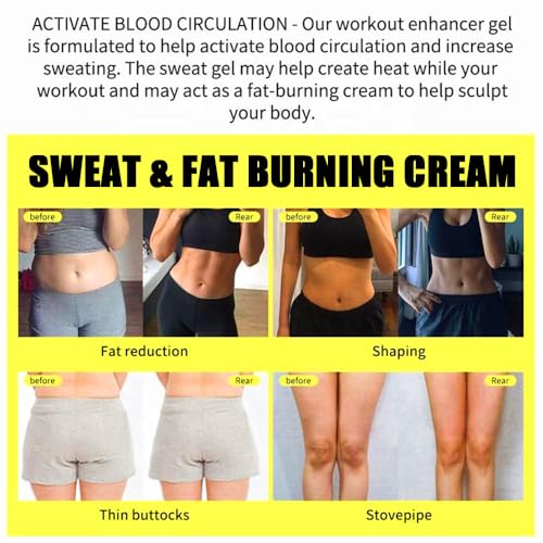 Sweat & Fat Burning Cream£¬Belly Fat Burner Sweat Enhancer£¬Slimming Massage Cream£¬Burns cellulite on thighs, legs, abdomen and buttocks£¬Suitable for both men and women£¬4.23 OZ