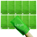Premium Large Size-10pcs Korean Exfoliating Body Scrubber, Asian Exfoliating Bath Washcloth, Rayon, Modern, Large Green 10