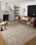 Loloi Darby Pebble and Sand Area Rug 5'3" x 7'6" Modern Ribbed Textured Decor