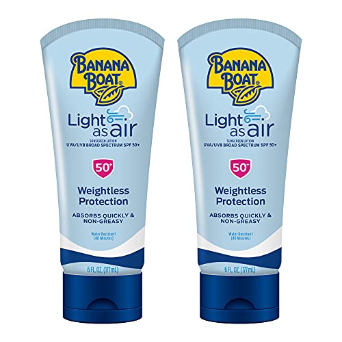 Banana Boat Light As Air Sunscreen Lotion SPF 50 Twin Pack and Sport Ultra SPF 50 Sunscreen Lotion Bundle