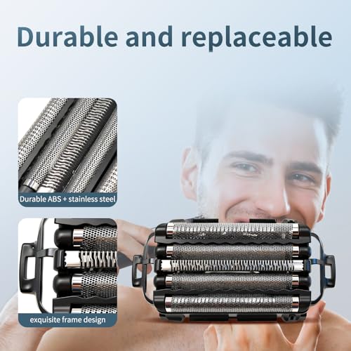 Men's Shaver Replacement Outer Foil+Inner 5-Blades for es 9032 es 9173 es9170 LM51 LV74 LV54 Electric Shaver Head Cutter Blade Set Accessories es-LV97, es-LV67, es-LV95, es-LV65