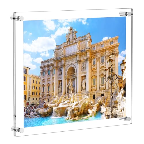 AITEE 18x24 Inch Acrylic Floating Picture Frame - Clear Wall Display