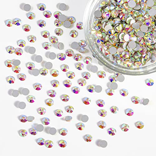 Crystal AB Flat Back Rhinestones Bulk SS30 2880pcs for Crafts Nails & Decor - Beadsland