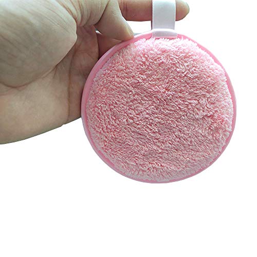 Topwon 4.5Inch Makeup Remover Pads Washable Cotton Face Cleansing Pad for Sensitive Skin 3 Packs Facial Washing Puffs to Remove Mascara Foundation Lipstick