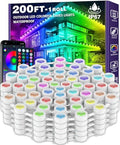 Outdoor RGB LED String Lights Waterproof Smart App Control 200FT