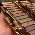 Glitter Eyeshadow Palette 12 Color Sparkle Waterproof Shimmer Make Up Palettes with Brush Mirror Highly Shining Pigmented Eyeshadow Palette for Date Party Dance Makeup (6# Daily Natural Color)