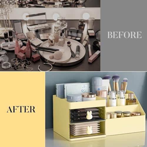 Makeup Organizer with Drawers - Cosmetic Storage Box for Vanity, Skincare & Makeup Tools