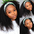 Coshgirl KC Natural Color 20 Inch Kinky Curly Headband Wig 150% Density Human Hair
