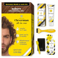 Reusable Men’s Hair & Beard Dye Kit - Auburn, Gray Coverage, No-Drip Cream