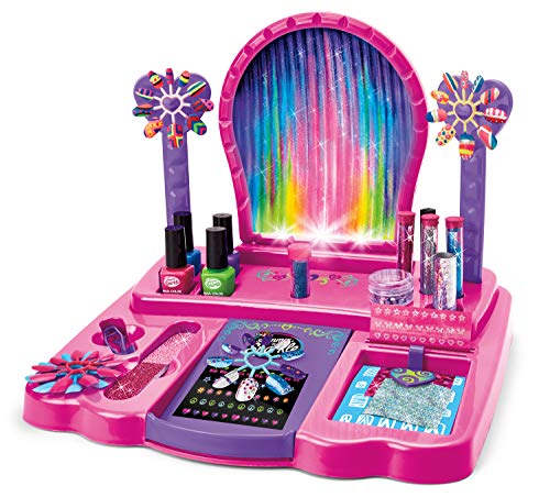 Kids Nail Art Kit with 8 Effects, Polishes, Glitter, Stencils & Dryer