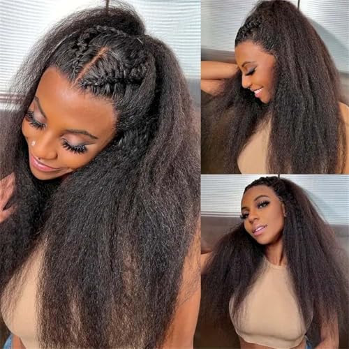 Kinky Straight Human Hair Bundles 10 Inch Brazilian Virgin Hair Natural Black