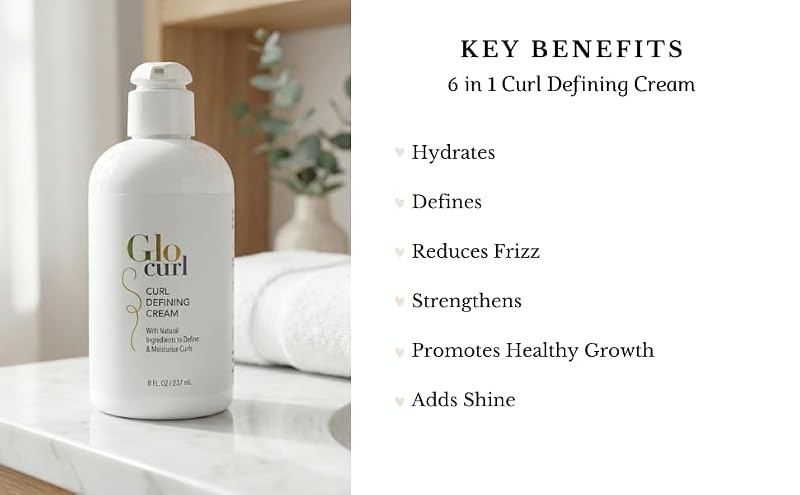 Curl Defining Cream for All Hair Types - Vegan, Natural, Hydrating