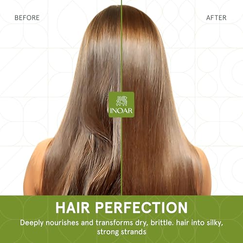 Inoar Argan Shampoo & Moisturizing Conditioner Haircare Set with Argan Oil & Cocoa Butter, Helps Smooth & Hydrate, 2 x 16.9 fl oz