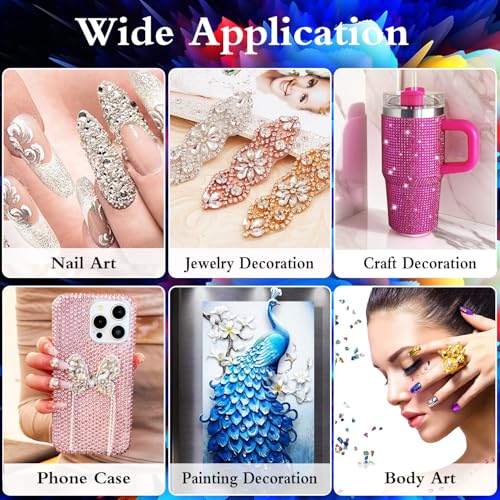 96,000 Pcs Multicolor Jelly Resin Rhinestones for Crafts & Bedazzling, 3mm Flatback Gems Kit