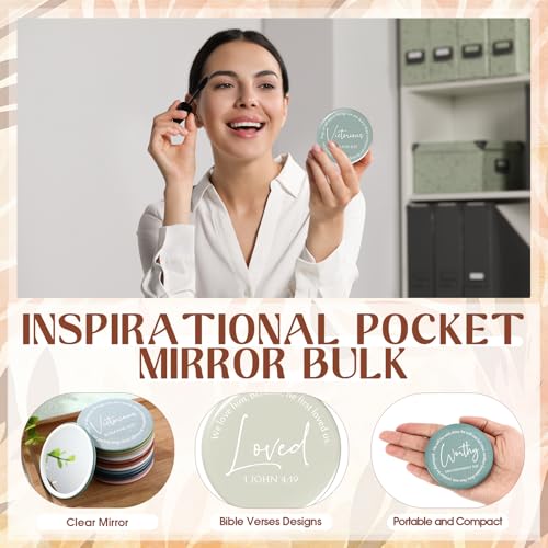 Mini Compact Mirrors Bulk 120 Pcs Christian Gifts for Women Morandi Variation of THIS listing