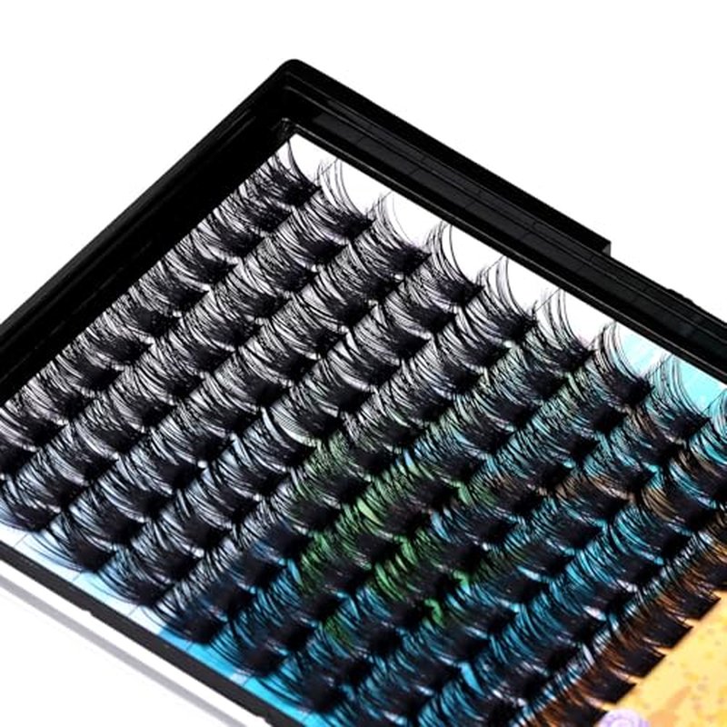 Dedila120Pcs 8-20mm Available Handmade D Curl Wide Stem Individual False Eyelashes Cluster Eyelash Extensions Dramatic Look Volume Eye Lashes Set Home DIY Lashes (16mm)