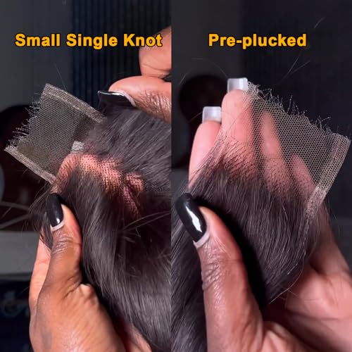 2x6 HD Lace Closure - Straight Human Hair, Pre-Plucked, Bleached Knots, 12 Inch Variation of This Listing