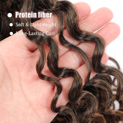 Pre Looped GoGo Curl Crochet Hair 12 Inch - 9 Packs Blonde & Black