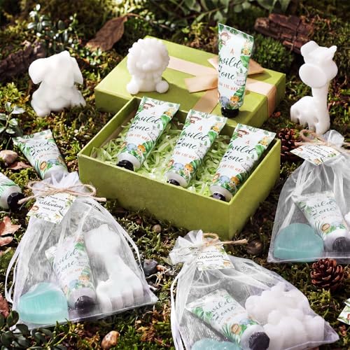 25 Pcs Safari Animal Baby Shower Favors Set - Honeycomb Soaps & Hand Cream - Variation: 25 / Safari Animal