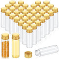 Tiny Glass Jars with Lids - 15ml Gold Cap, Set of 100