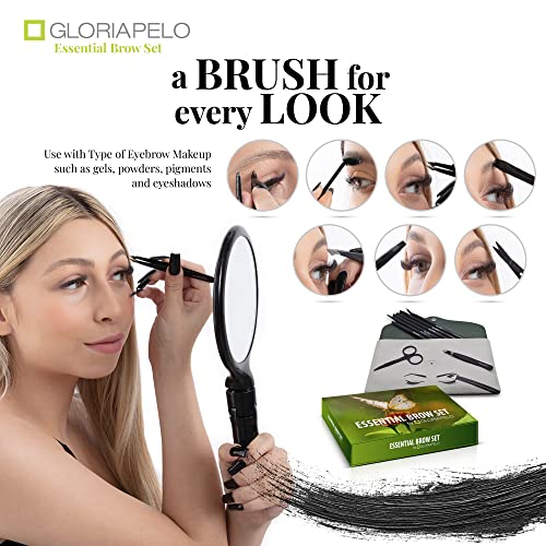 Eyebrow Brush Set ? Premium Make-up Brush Kit ? 10pcs Eyebrow Brush Makeup - Professional Make-up Brush Set - Eyebrow Makeup Gel - Eyebrow Lamination Soap