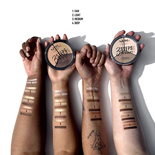 NYX PROFESSIONAL MAKEUP 3 Steps to Sculpt, Face Sculpting Contour Palette - Medium