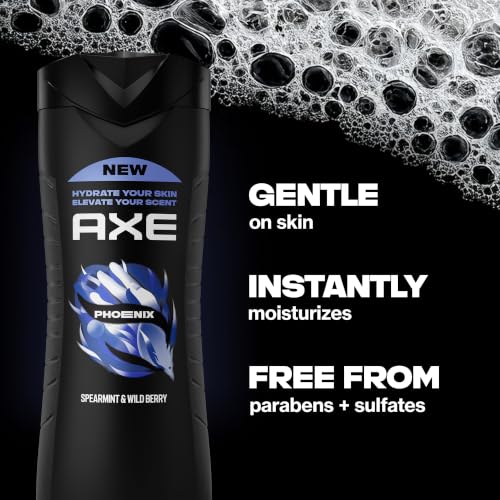 AXE Phoenix Men’s Body Care Gift Set - Body Wash, Deodorant Stick & Spray, 48H Odor Protection