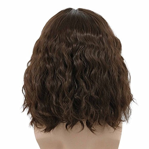 Men's Fluffy Short Curly Brown Wig 61cm Cosplay Halloween Party