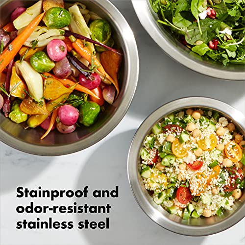 White 3-Piece Stainless Steel Mixing Bowls Set - OXO Good Grips Kitchen