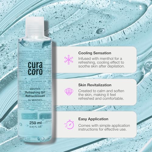 Curacoro Post Wax Gel for After Wax Care | Refreshing, Soothing Gel to Revitalize & Calm Skin After Waxing Treatment