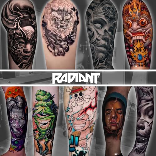 7-Color Tattoo Ink Set 1/2oz - Made in USA for Tribal & Artistic Designs