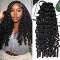 Yimisunny 16 Inch Burmese Curly Human Hair Crochet Extensions Natural Color 60g
