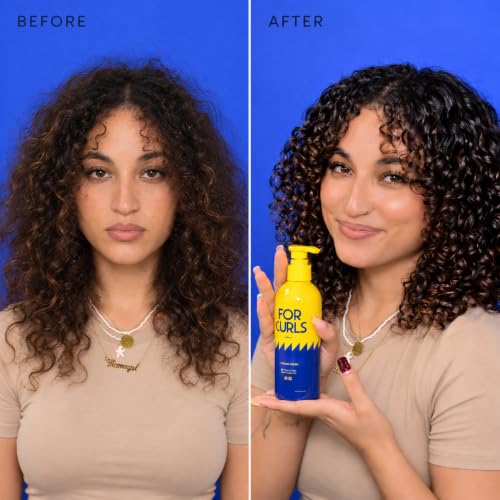 Curl Cream for Wavy & Curly Hair - Anti-Frizz, Lightweight, Sulfate & Paraben Free, 8.4 oz