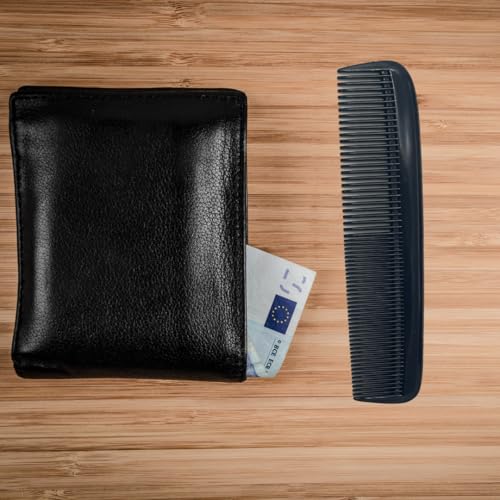 G.B.S 6 Pieces Black 5in Course Fine and Pocket Hair Comb Beard and Mustache Combs