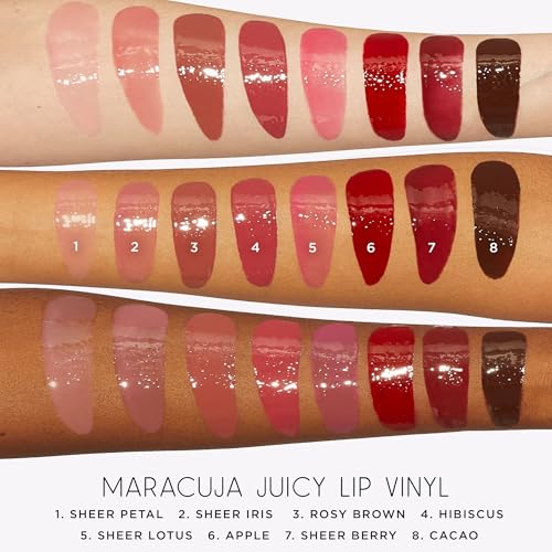 Tarte Maracuja Juicy Lip Vinyl Gloss - Sheer Iris, Hydrating & Volumizing Lip Balm with Hyaluronic Acid & Vitamin E