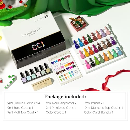 CANNI CC1-Classic 30Pcs 9ML Hema-Free Gel Nail Polish Set for Manicure & Nail Art