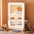 LED Lighted Vanity Mirror 17x13 Inch Compact Makeup Mirror with Brightness Memory