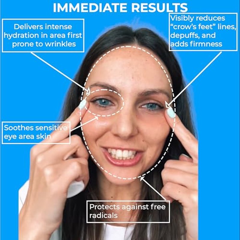 BERTOLI Firming Eye Serum for Wrinkles, Dark Circles & Puffiness ? Under Eye Anti-Aging Serum with Hyaluronic Acid, Olive Oil, Chamomile & Red Grape Polyphenols ? Made in Italy