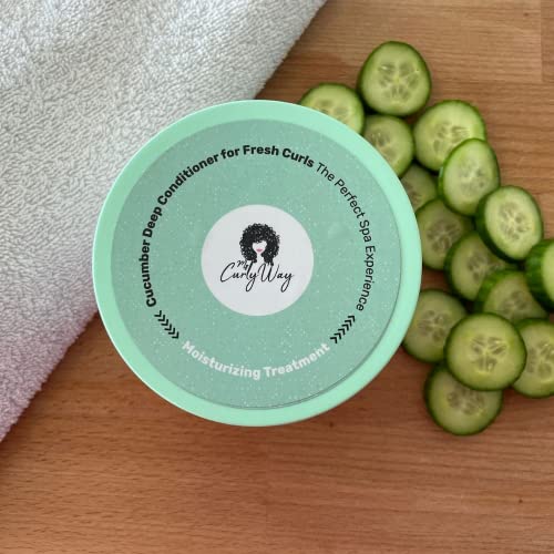 Cucumber Deep Conditioner for Curly Hair - Vegan Hair Mask, 12oz, Humidity & Damage Repair