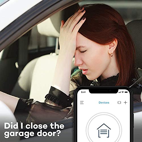 Smart Garage Control - Wireless WiFi & Bluetooth Hub with Sensor - Smartphone App, White - Variation of 2.6
