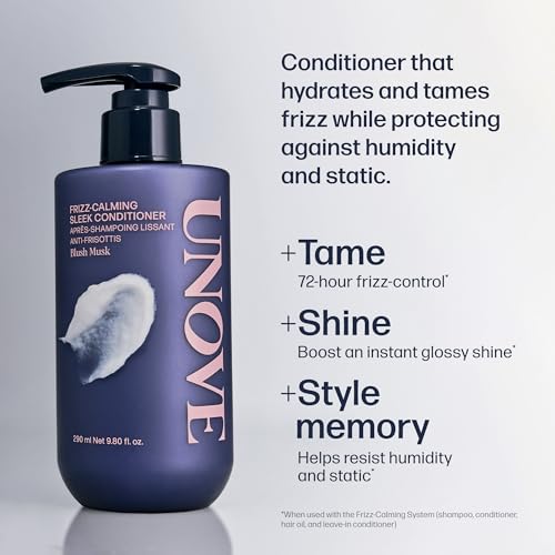 UNOVE Frizz-Calming Sleek Conditioner 9.8 Fl Oz Blush Musk