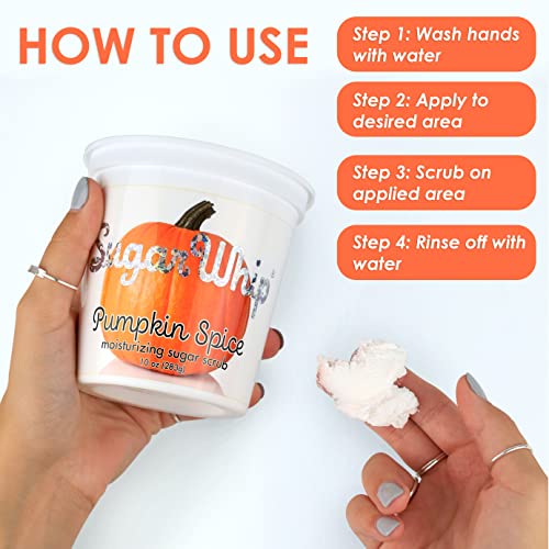 Pumpkin Spice Sugar Scrub - 10 oz Exfoliating Body Polish with Moisturizing Ingredients - Variation of Pumpkin Spice / 10 Ounce