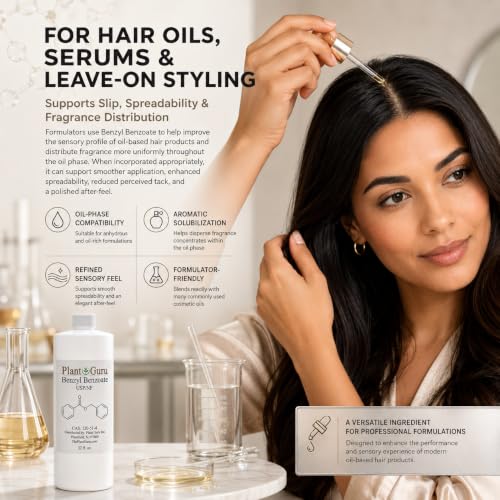 Benzyl Benzoate Liquid USP Grade 32oz for Cosmetics Hair & Fragrance Use