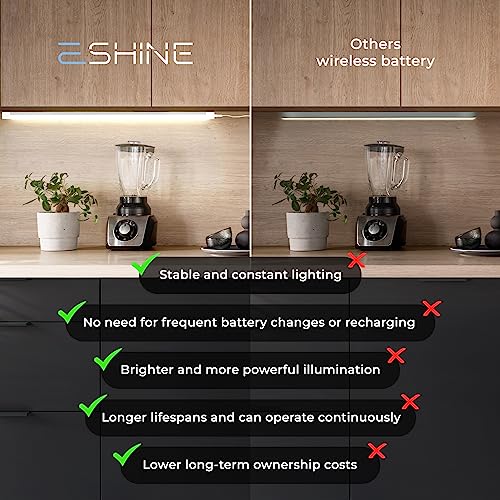 Under Cabinet LED Lighting Kit 3-Pack Dimmable Touchless Control Warm White 12in