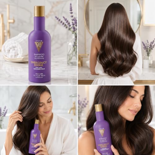 Hayashi System 911 Repair Moisturizing Shampoo for Dry Damaged Hair - 10.1 Fl Oz
