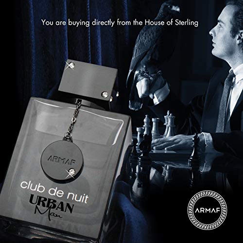 Armaf Club De Nuit Urban Men Eau de Parfum Spray 3.6 Fl Oz - Woody Spicy Fragrance